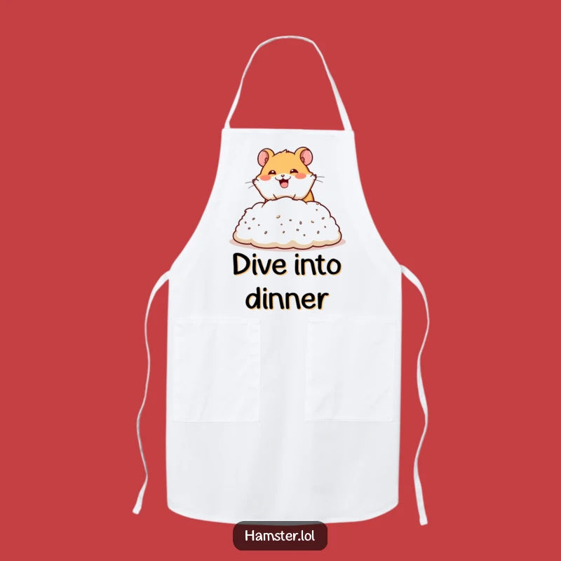 Funny Chef Hamster Dive Apron - Happy Bedding Lover, Funny Gift