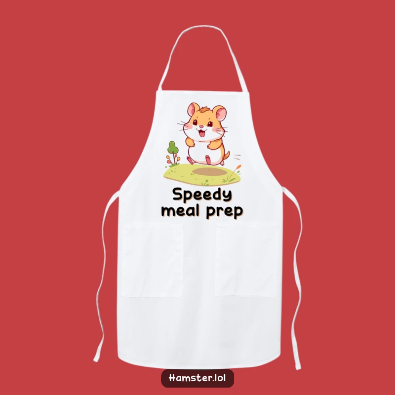 Funny Hamster Dash Apron - Cook with Energy and Kitchen Humor!