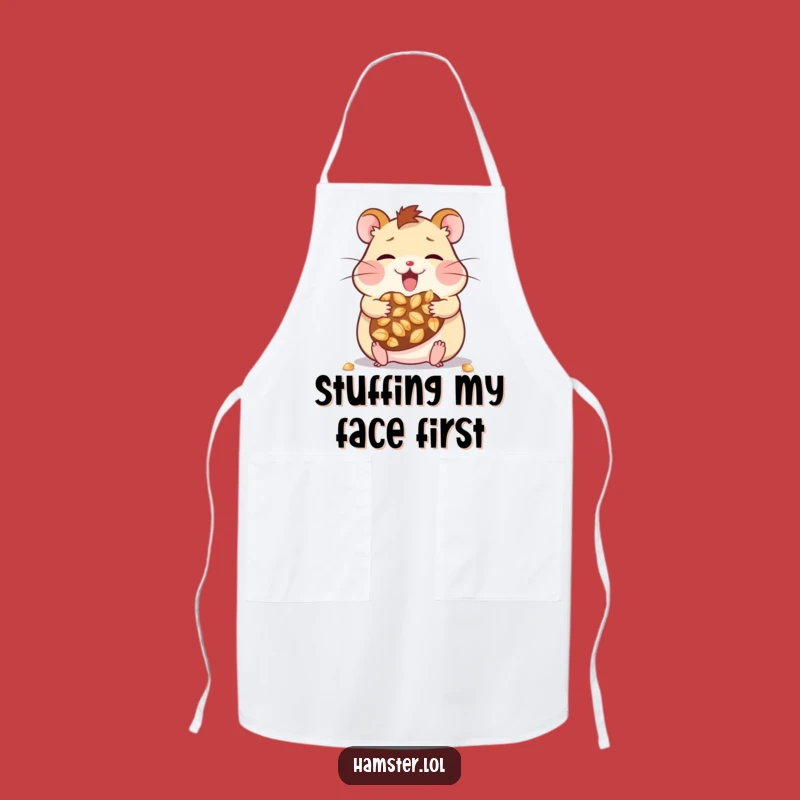 Funny Kawaii Hamster Chef Apron - Humorous Kitchen Gift for Seed Enthusiasts