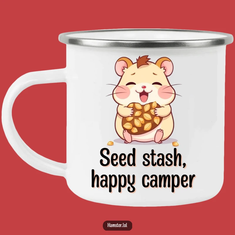 Funny Kawaii Hamster Campfire Mug - Humorous Adventure Gift for Snack Lovers