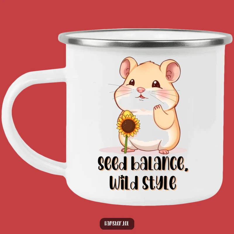 Funny Hamster Balance Camp Mug - Hilarious Gift for Steady Adventures