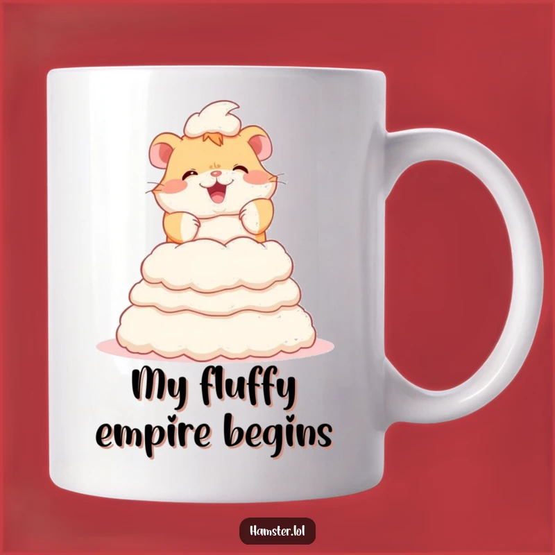 Funny Hamster Tower Building Mug: Adorable Rodent Fluff Construction Gift