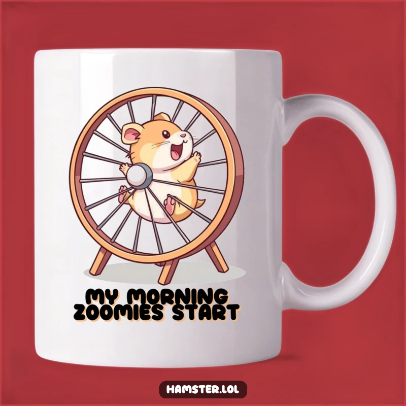 Funny Hamster Zoom Wheel Mug - Hilarious Gift for Speed Lovers & Hamster Fans
