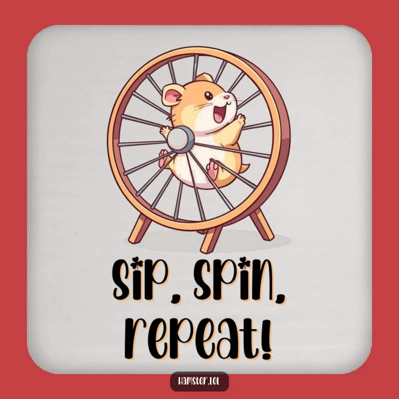 Funny Hamster Zoom Coaster - Hilarious Gift to Protect Surfaces