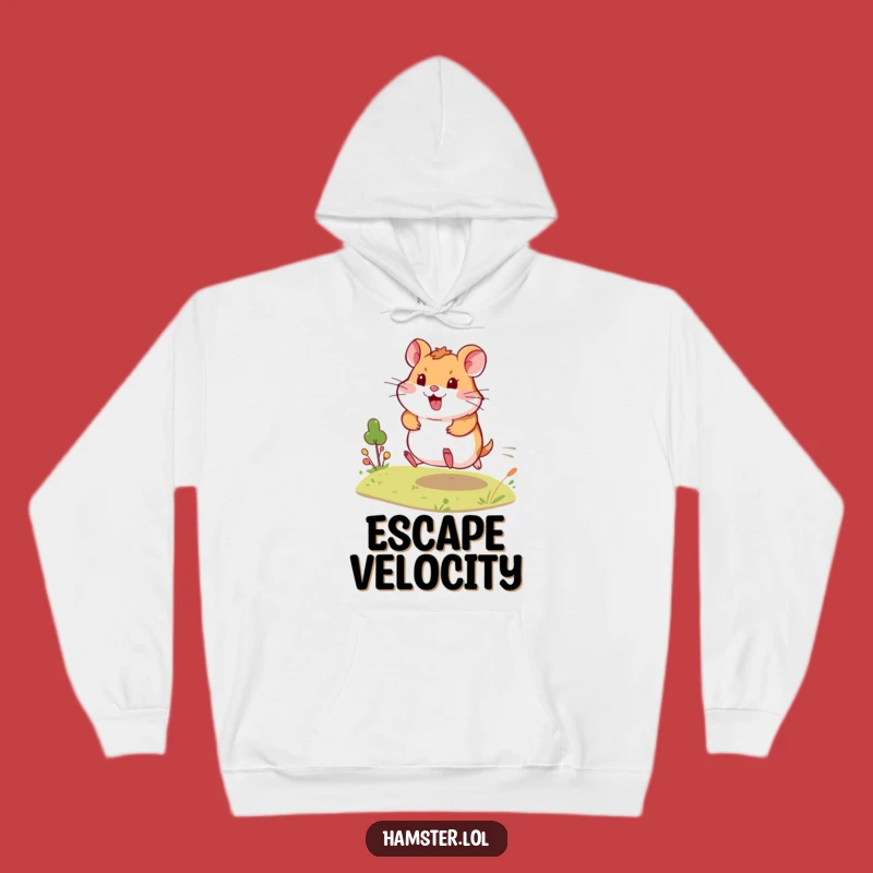 Cozy Funny Hamster Dash Hoodie - Warm & Whimsical Gift for Adventurers