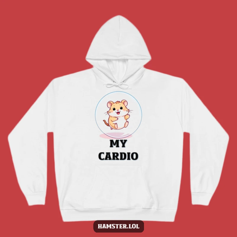 Funny Hamster Ball Hoodie: Playful Character Rolling, Cozy Humorous Gift for Warmth