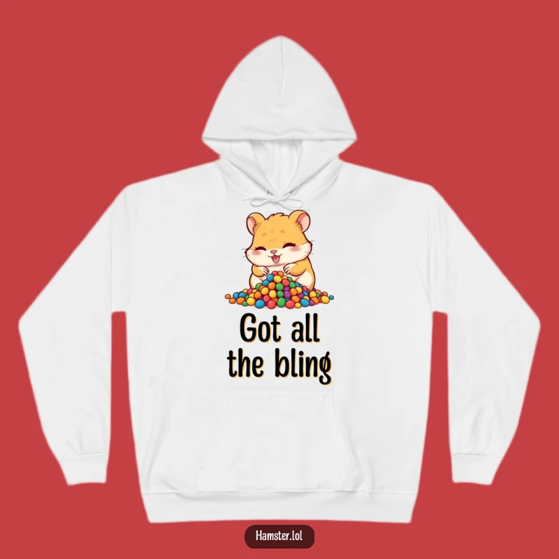 Funny Hoarding Hamster Hoodie - Cozy & Hilarious Pet Treasure Gift