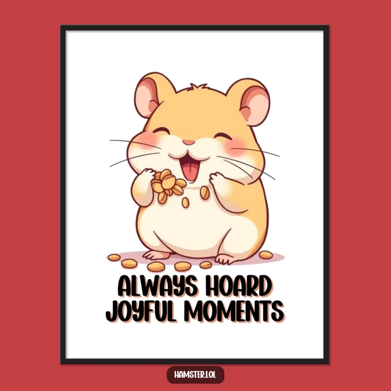 Free Printable Funny Hamster Wall Art: Cheeky Seed Stuffing, Adorable Downloadable Decor