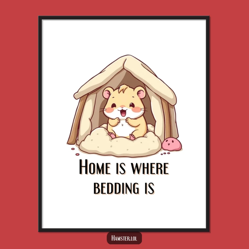 Funny Free Printable Wall Art: Hamster's Indoor Fortress - DIY Downloadable Decor