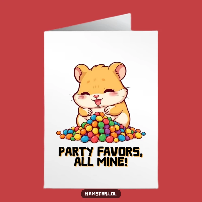 Free Printable Birthday Card: Hamster Treasure Hunter, Funny Downloadable Gift