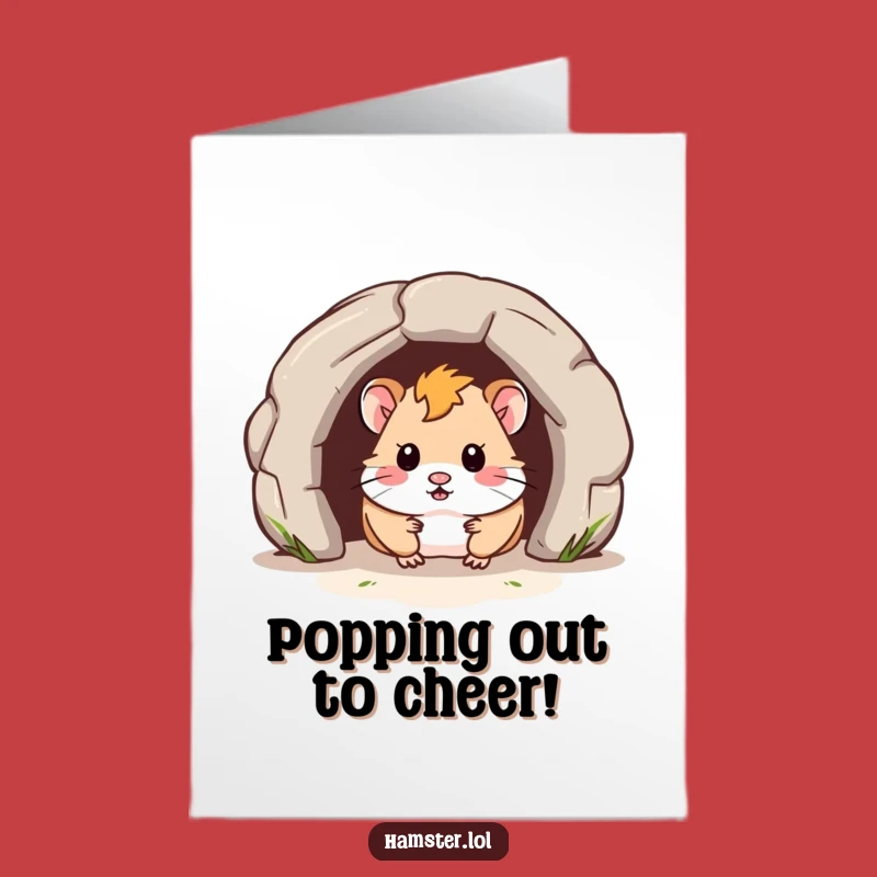 Free Printable Congrats Card: Hamster Tunnel Discovery - Humorous Downloadable Celebration