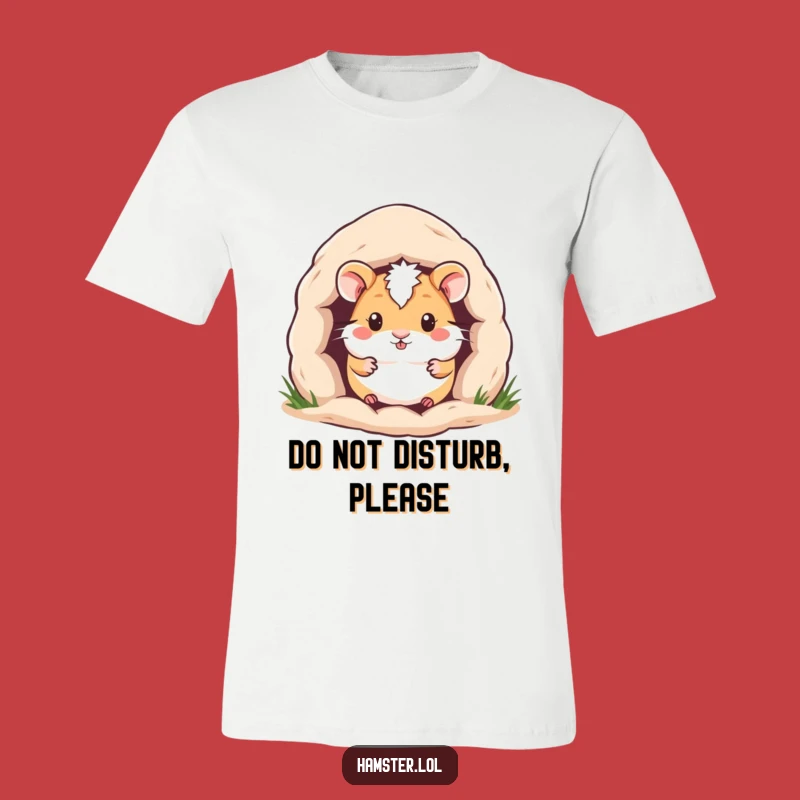 Funny Hamster Burrow Tee: Cozy Rodent Peek Gift