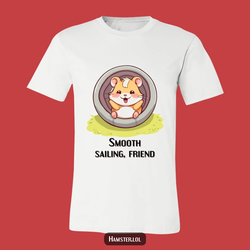 Funny Hamster Tube T-Shirt: Playful Slide, Comical Gift Idea