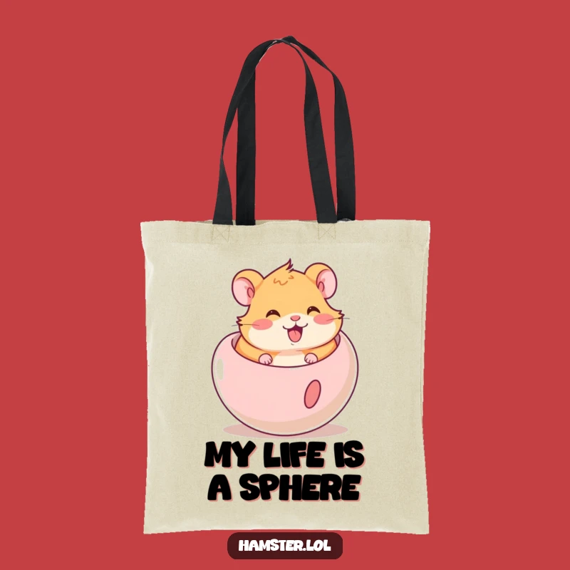 Funny Hamster Ball Tote Bag: Happy Rodent Carry-All Gift