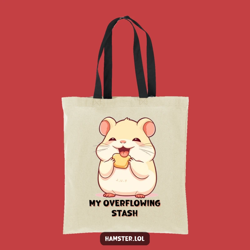 Funny Hamster Cheeks Tote Bag - Carry Your Treasures with Joy!